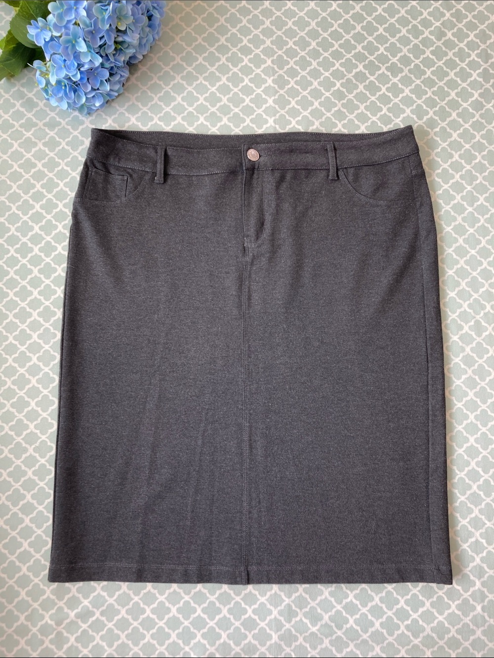 Be Girl Gray Pencil Skirt 2X